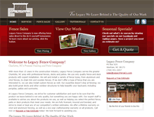 Tablet Screenshot of legacyfenceco.com
